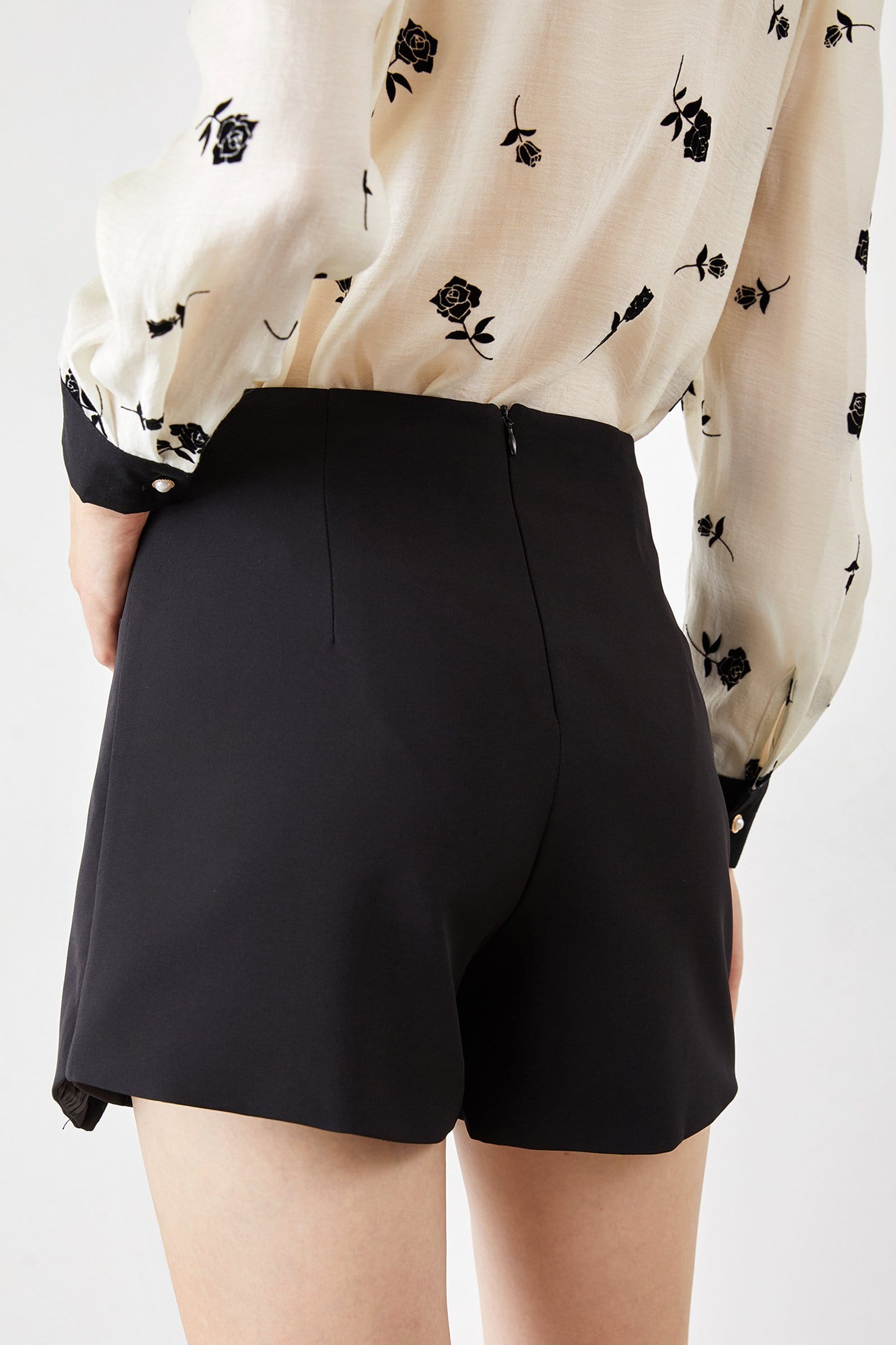 Zahara Black Contrast Skirt