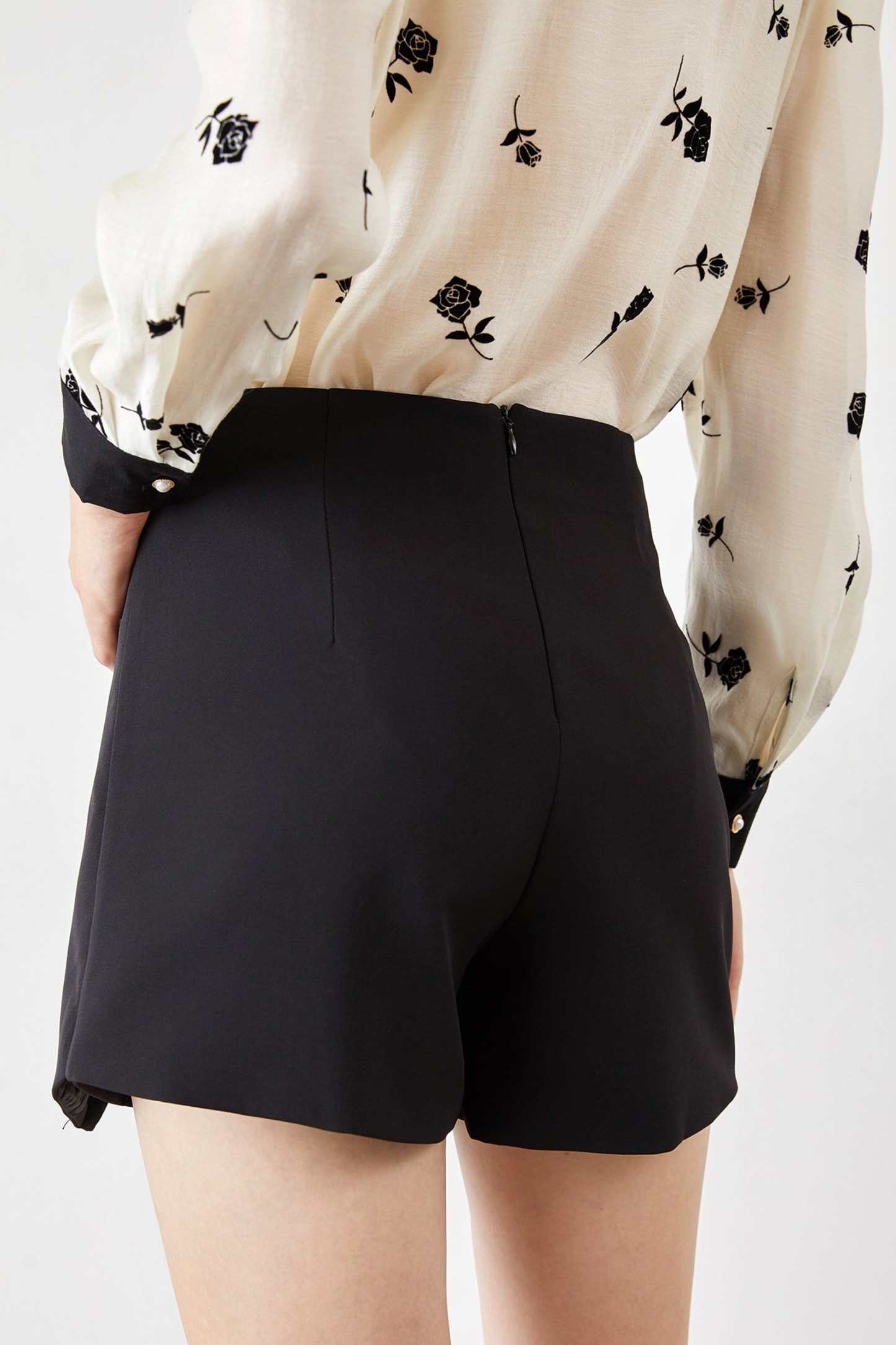 Zahara Black Contrast Skirt