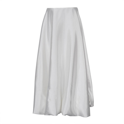 Summer New Balloon Skirt Fashion Casual Simple Solid Color Paired High Waist Puffy Skirt Half Skirt