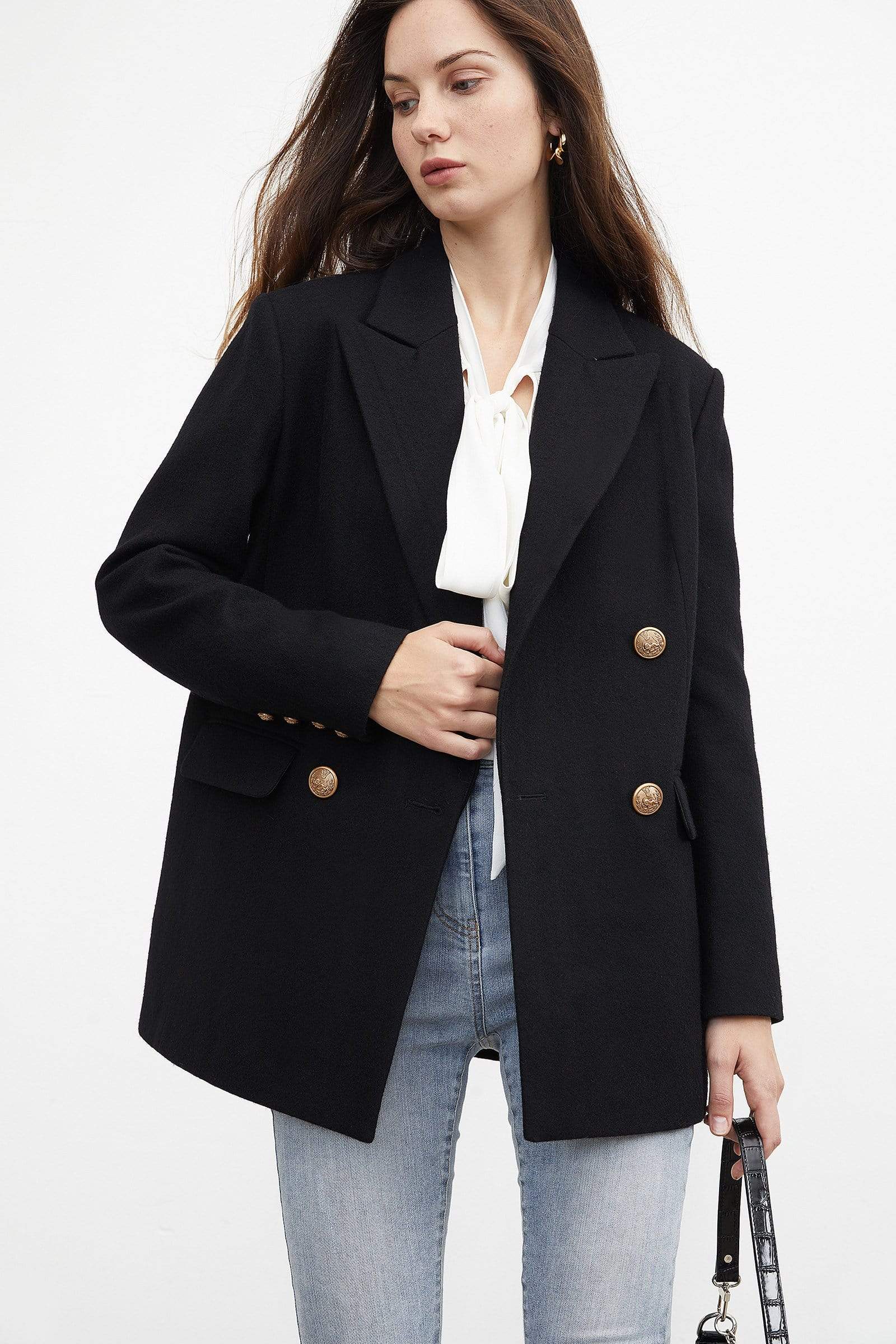Hannah Black Blazer Jacket