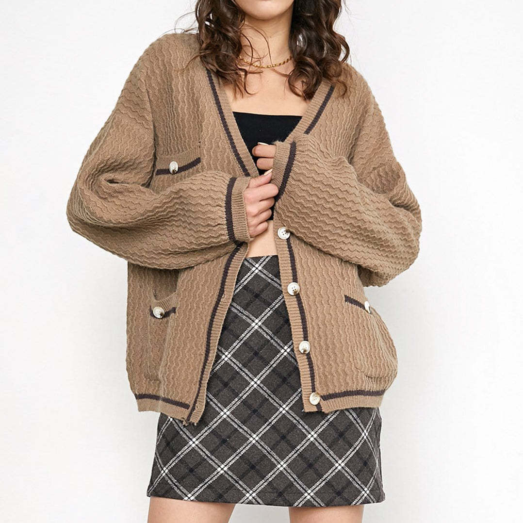 Keoni Tan Contrast Cardigan