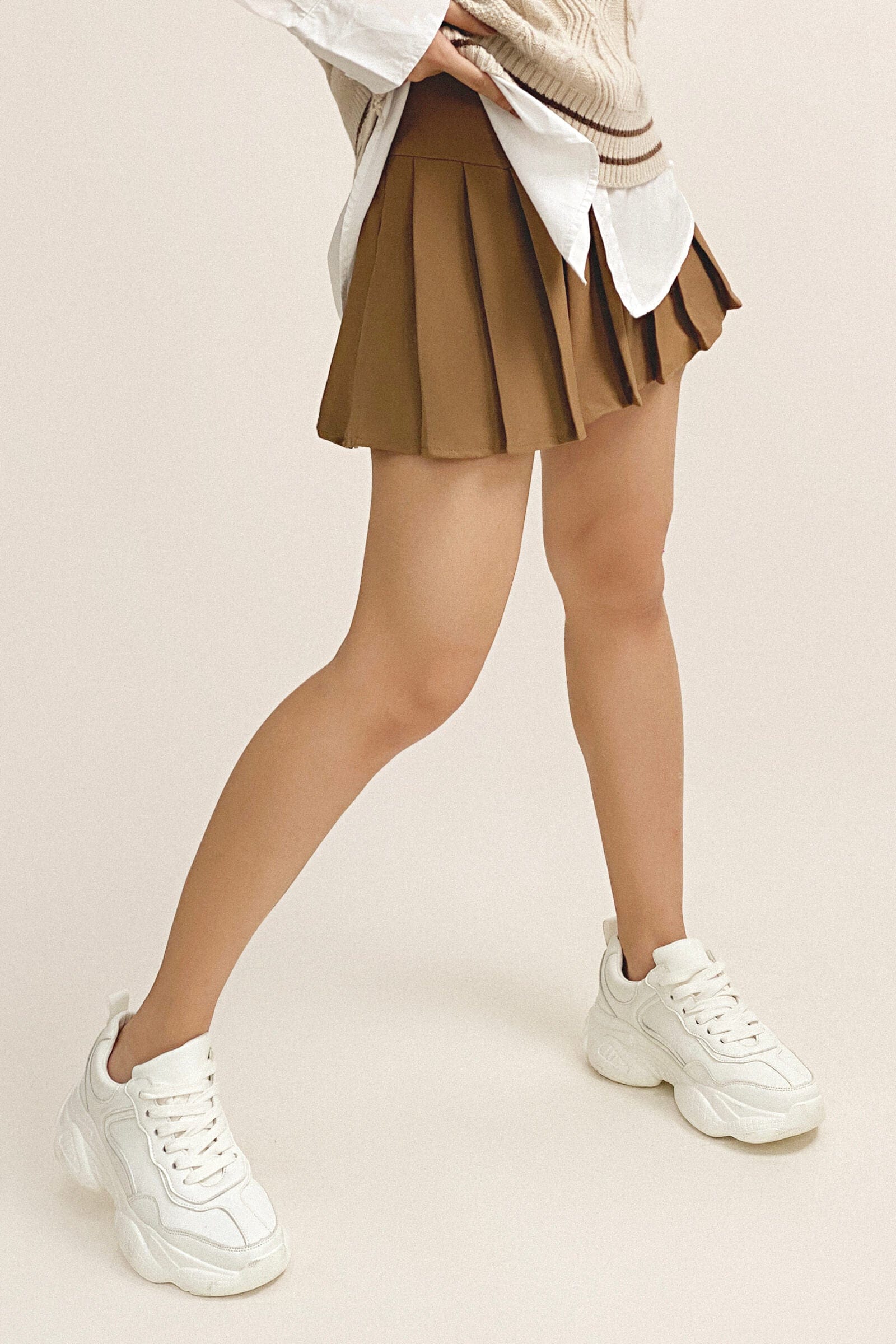 Peru Pleated High Rise Mini Skirt