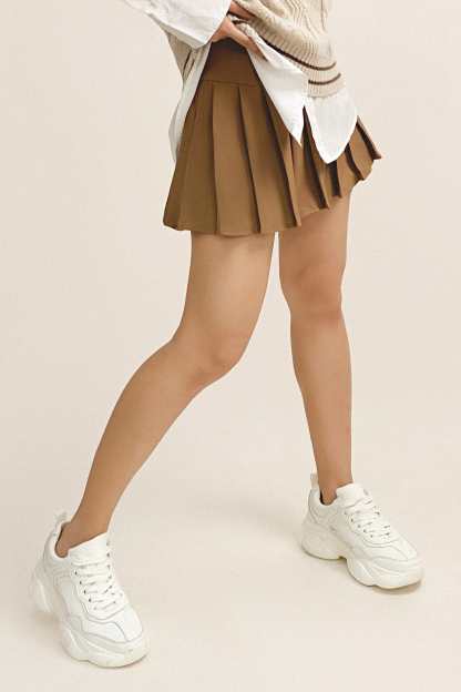 Peru Pleated High Rise Mini Skirt