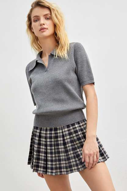 Ellison Grey Lapel Sweater