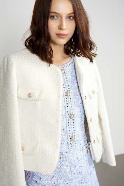 April Ivory Button Up Jacket