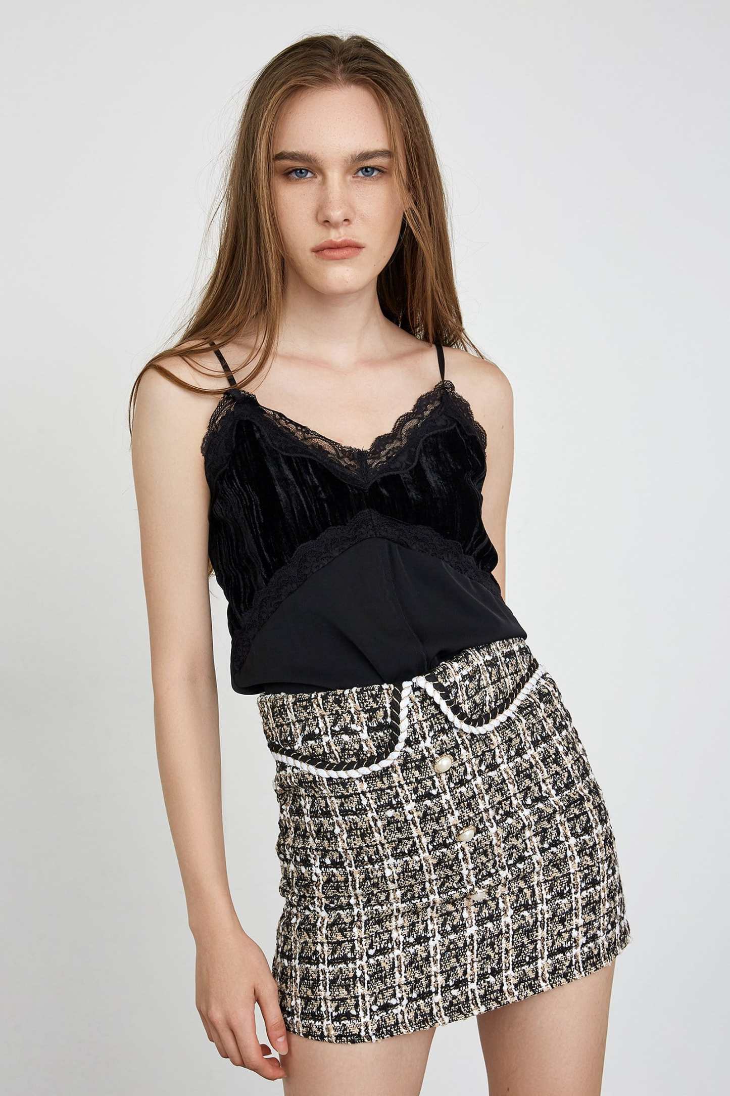 Alyse Black Lace Tank Top