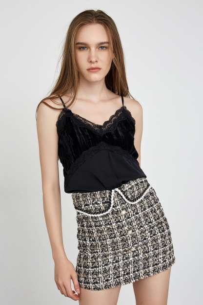 Alyse Black Lace Tank Top