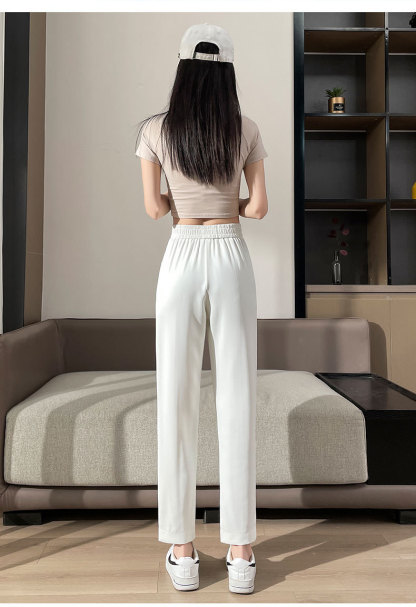 Sloan White Harlan high-Waisted Pants