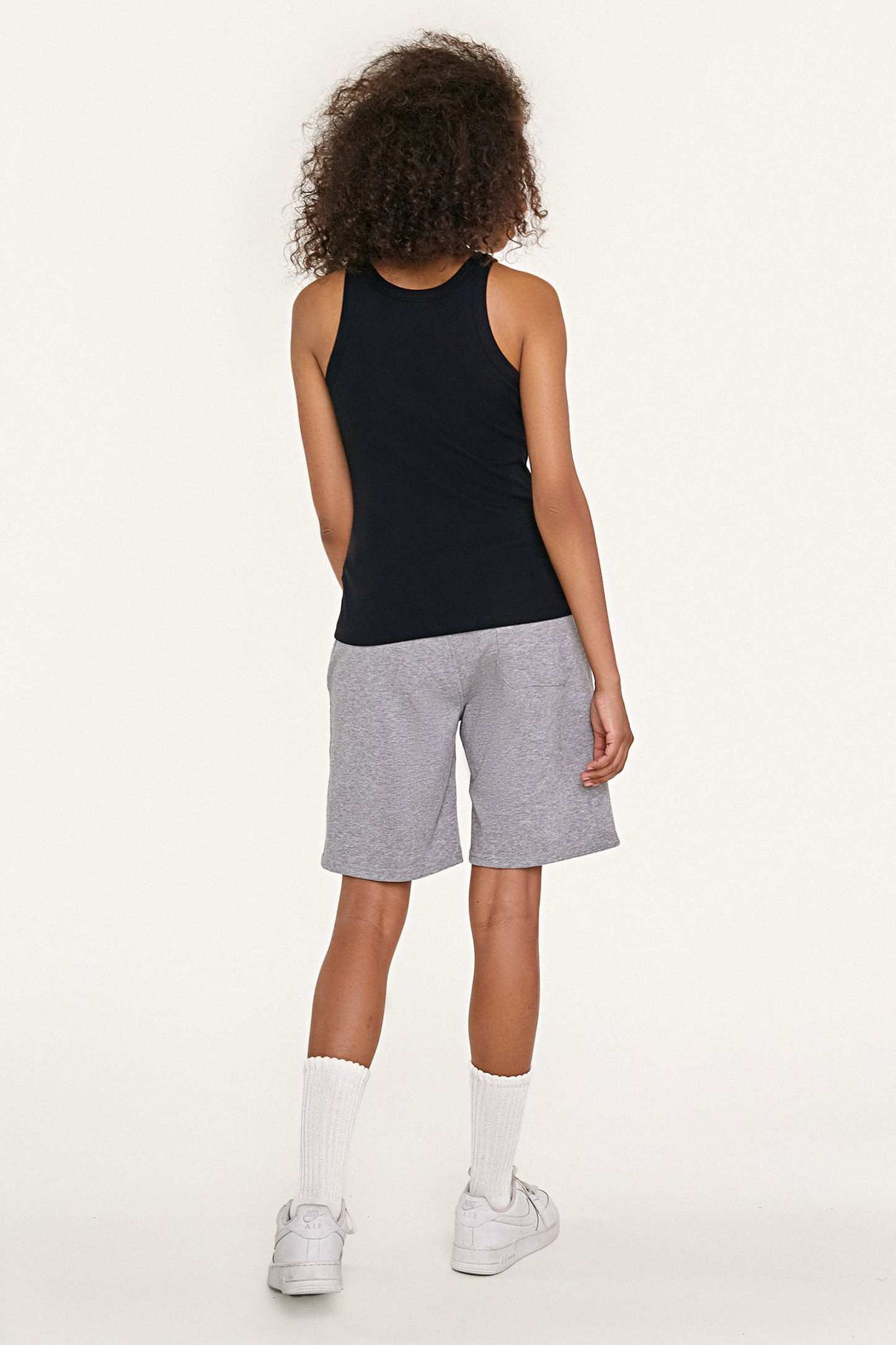Women’s Light Grey Drawstring Longline Cotton Sportswear