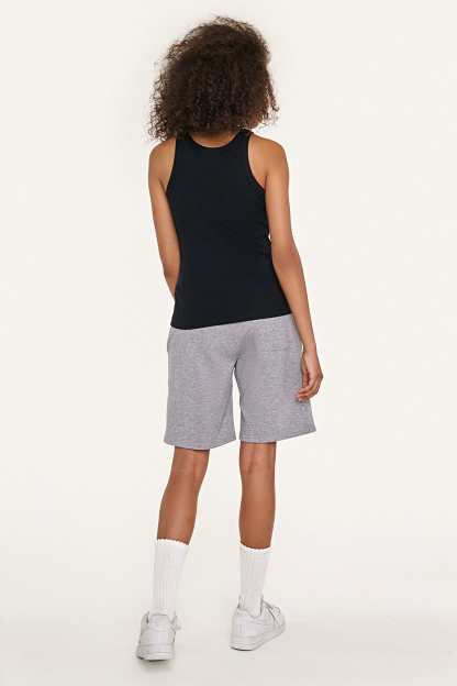 Women’s Light Grey Drawstring Longline Cotton Sportswear