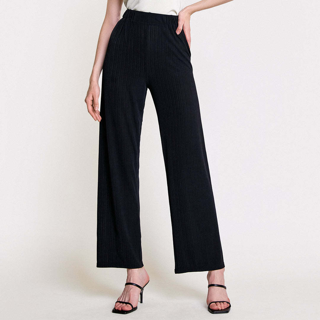 Black Elasticated Waist Pants