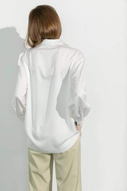 Business Essential Ivory Silky Blouse
