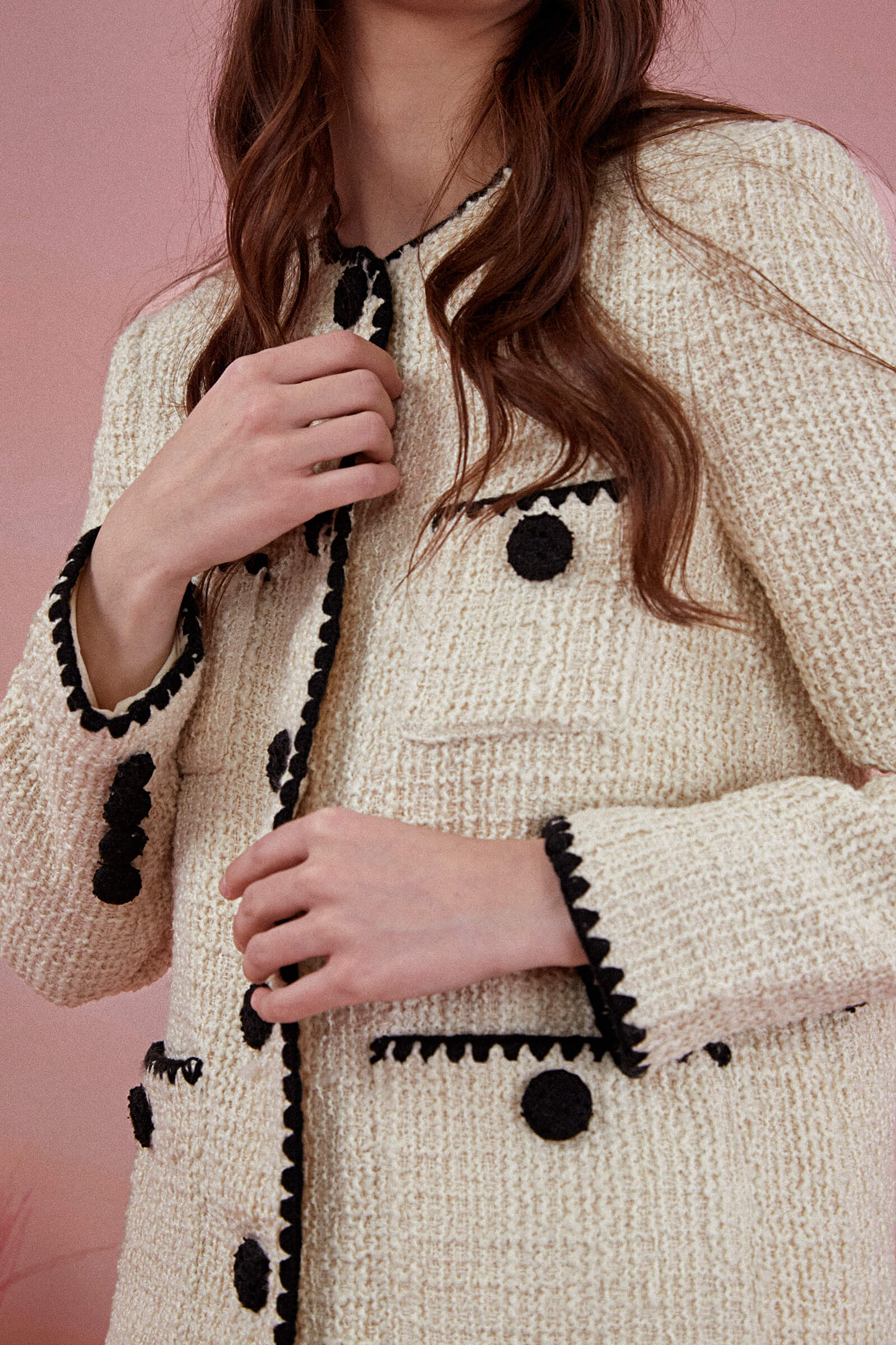 Beige Buttun-Up Patched Pockets Jacket
