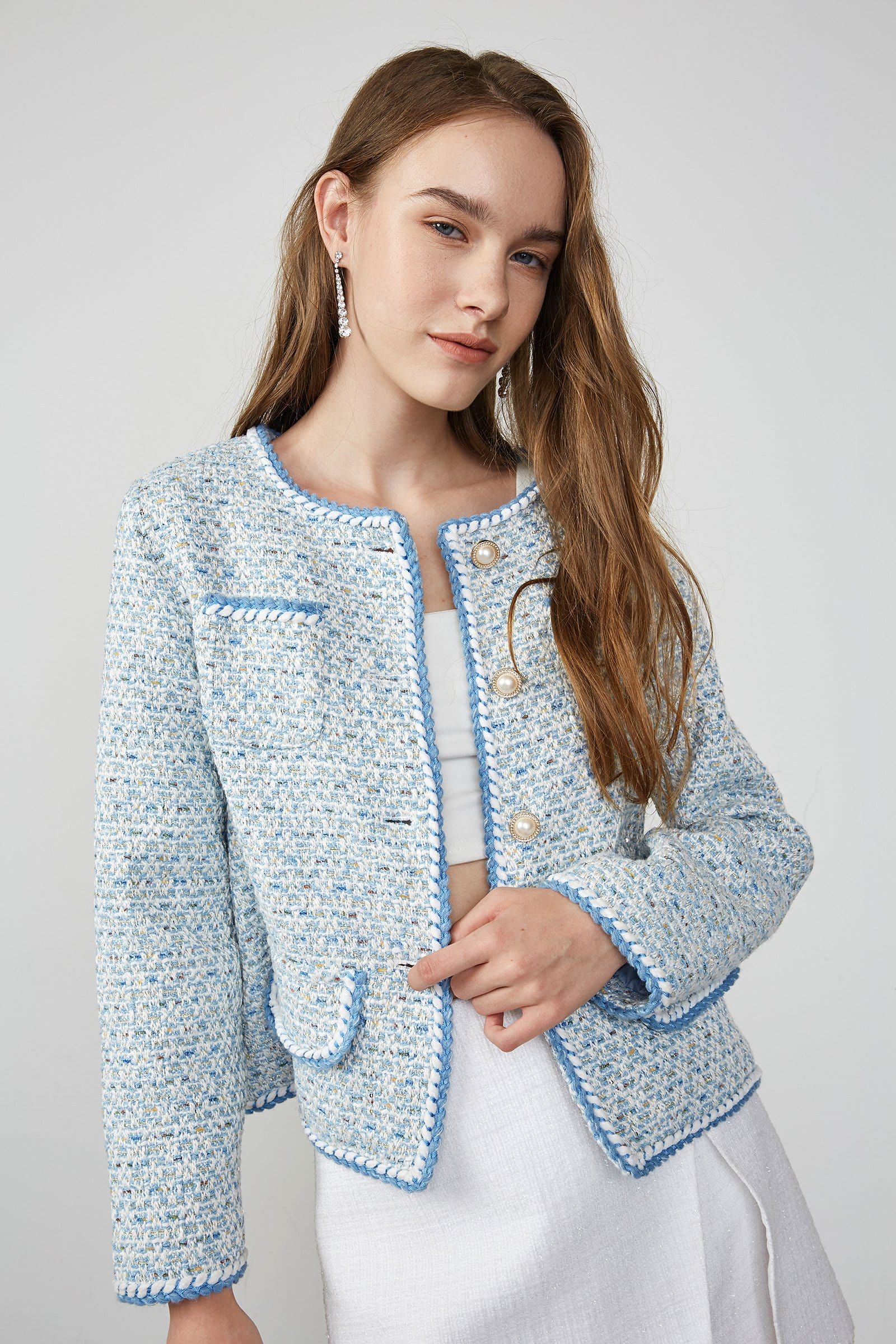 Allister Sky Blue Button-Up Jacket