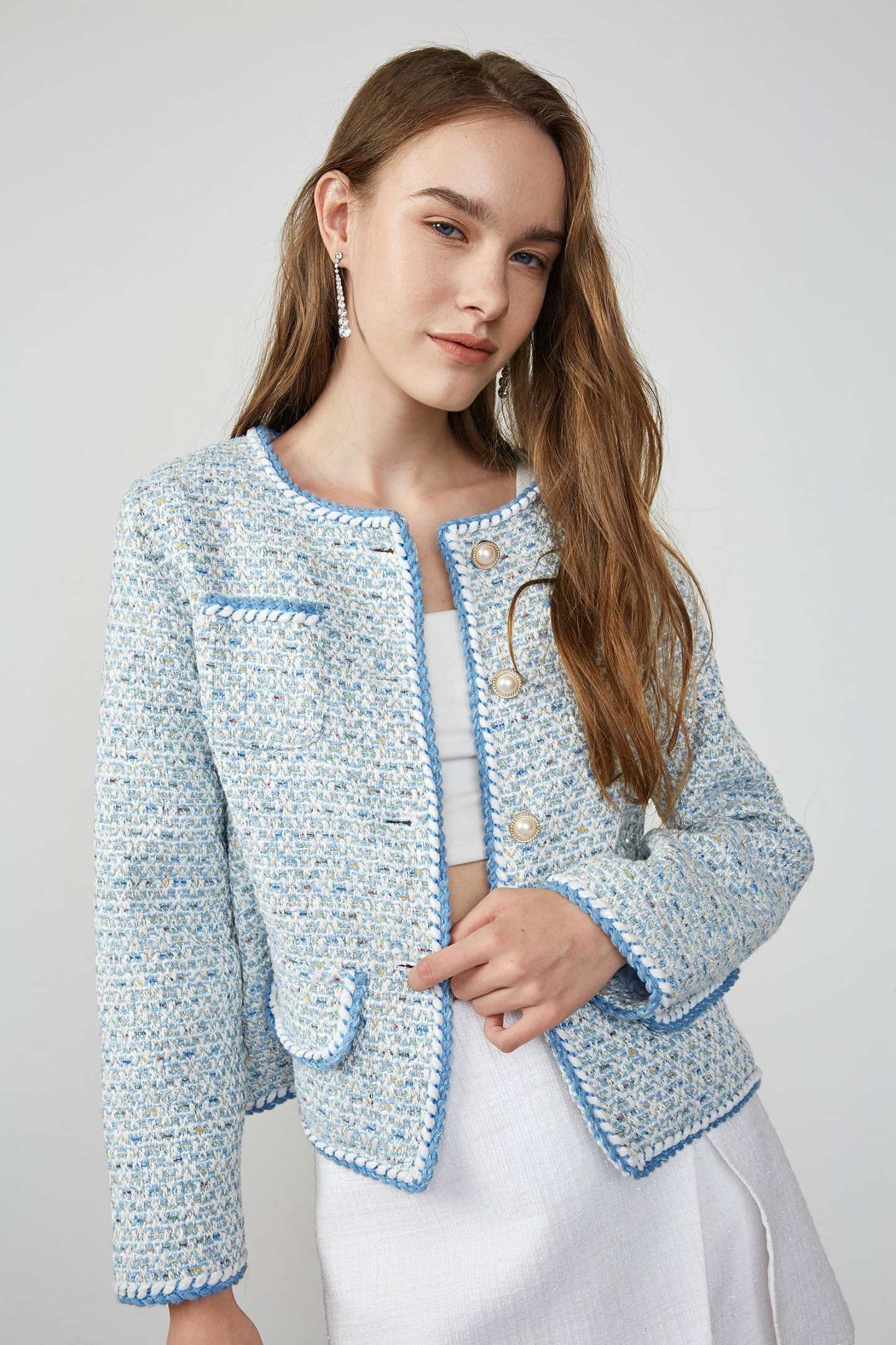 Allister Sky Blue Button-Up Jacket