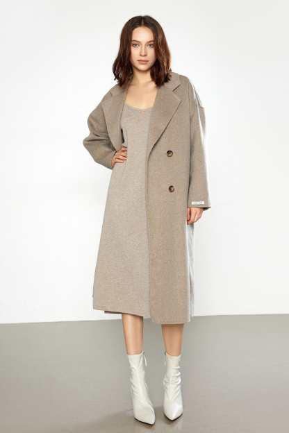 Carmelita Light Premium Wool Gray Oversized Coat