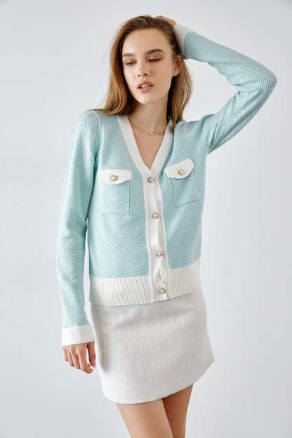 Kiyomi Light Blue Cardigan