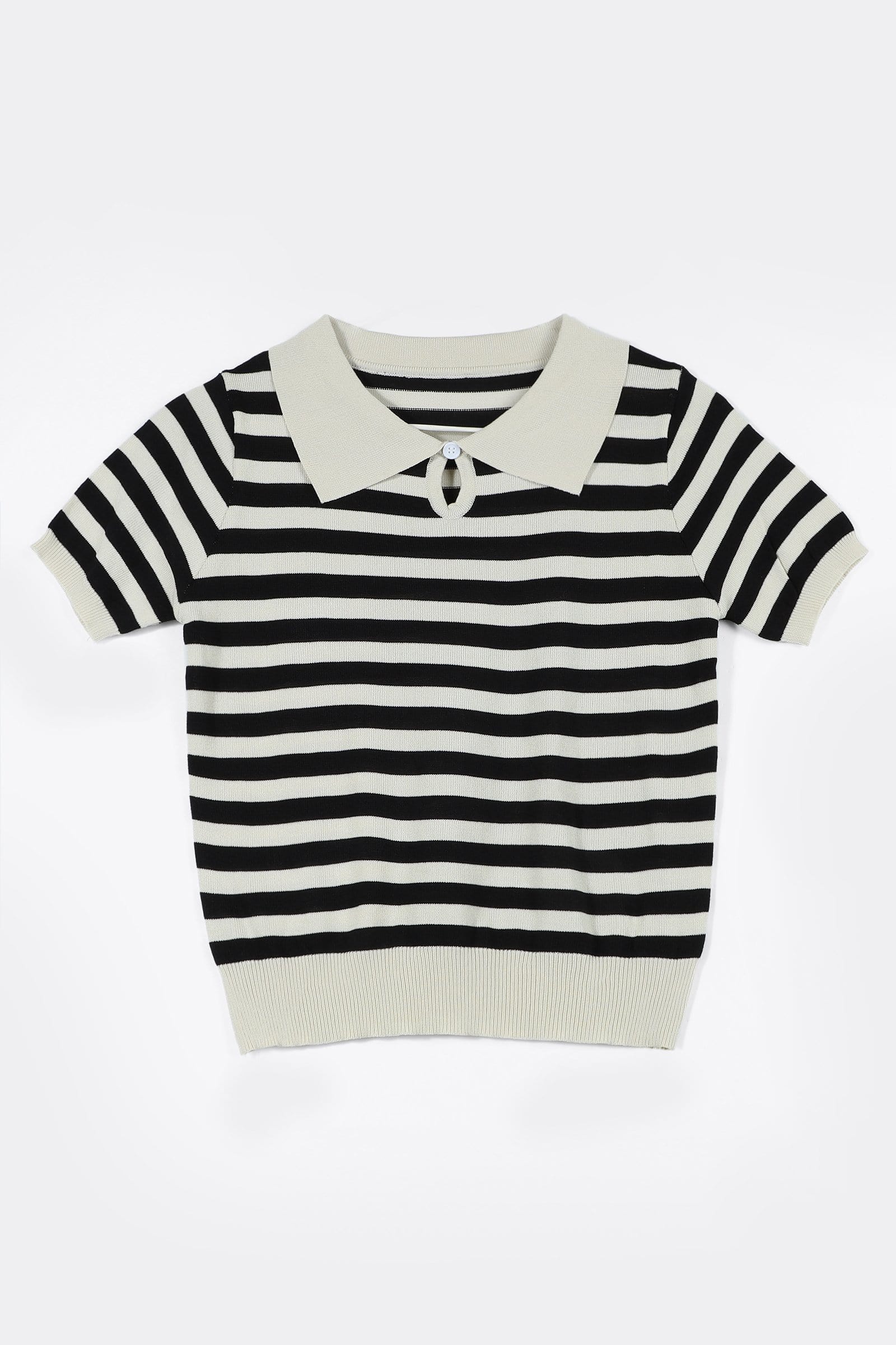 By the Sea Black Striped T-Shirt