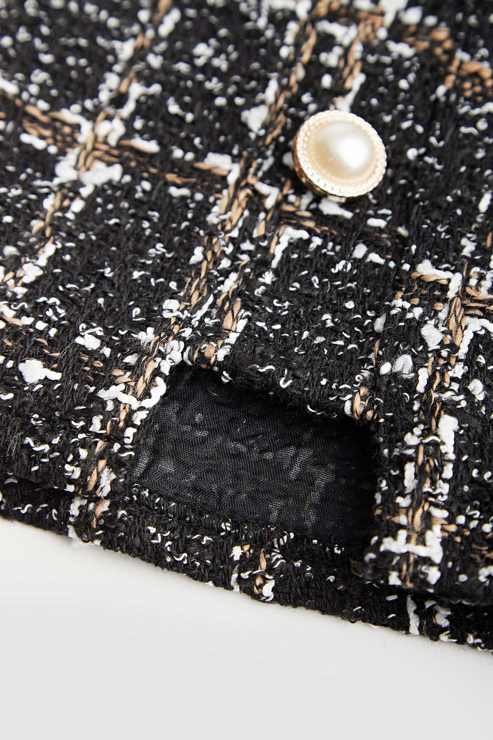 Abigale Black Check Skirt