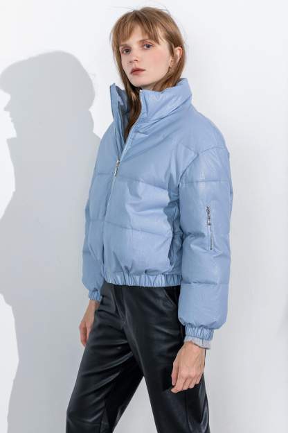 Slick Blue Puffer Jacket