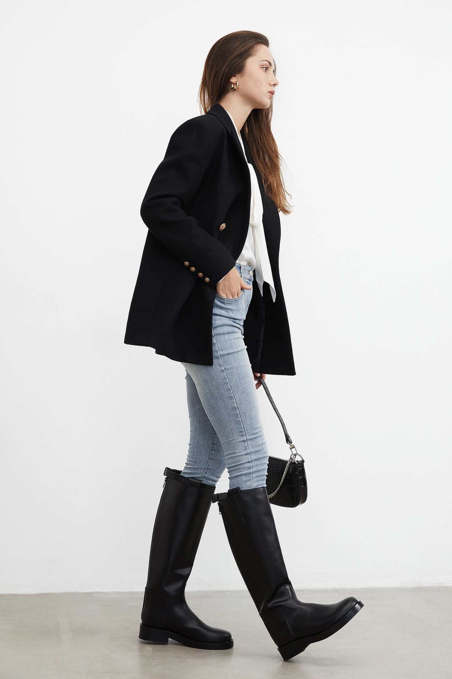 Hannah Black Blazer Jacket