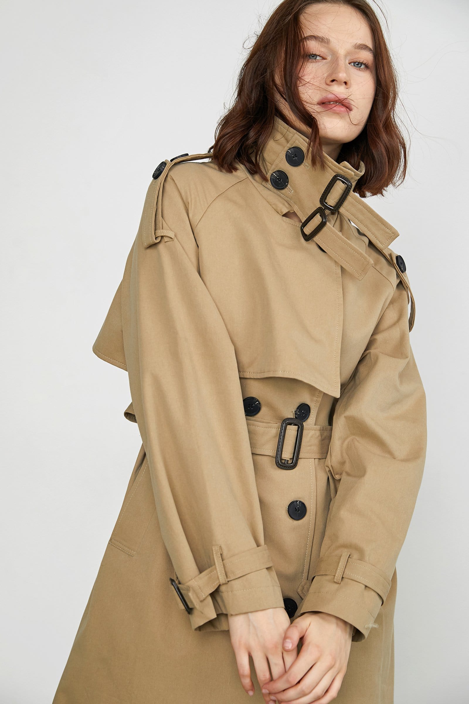 Sydel Wheat Belt Trench Coat-J.ING