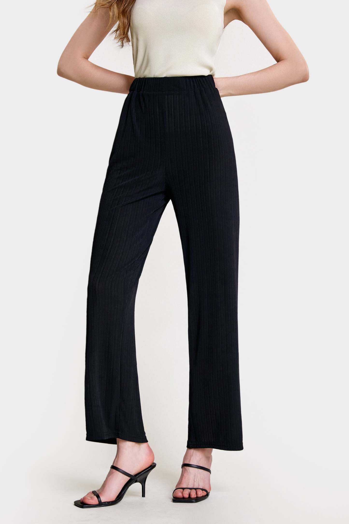 Black Elasticated Waist Pants