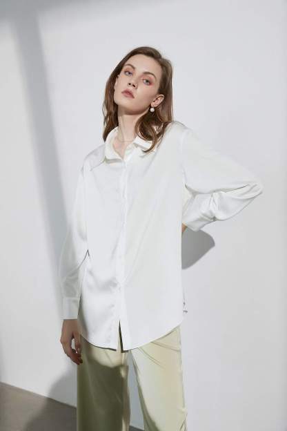 Business Essential Ivory Silky Blouse