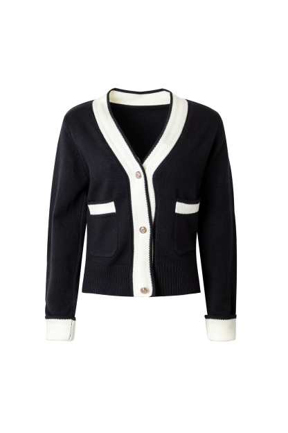 Adelyn Black Pocketed Cardigan