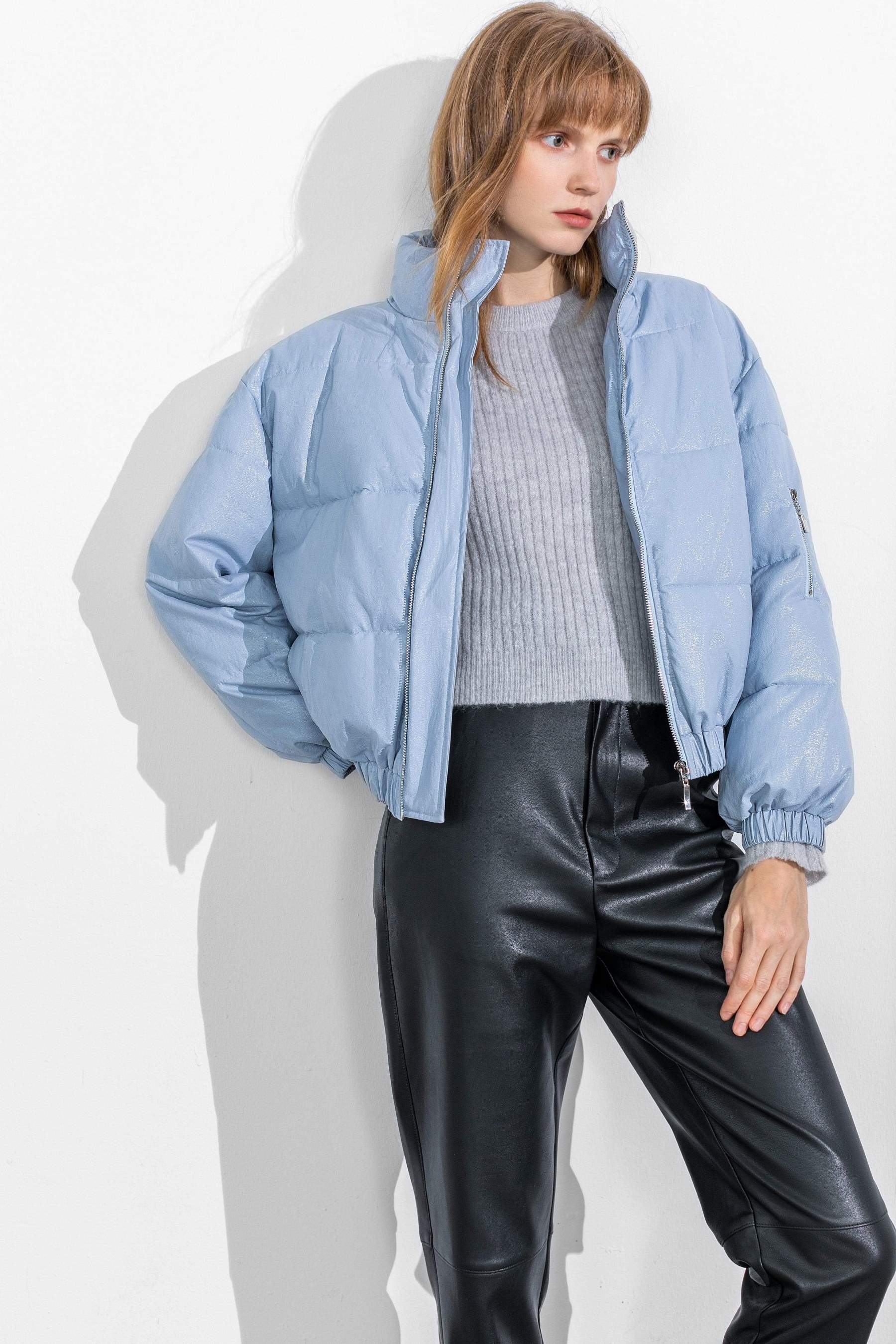 Slick Blue Puffer Jacket