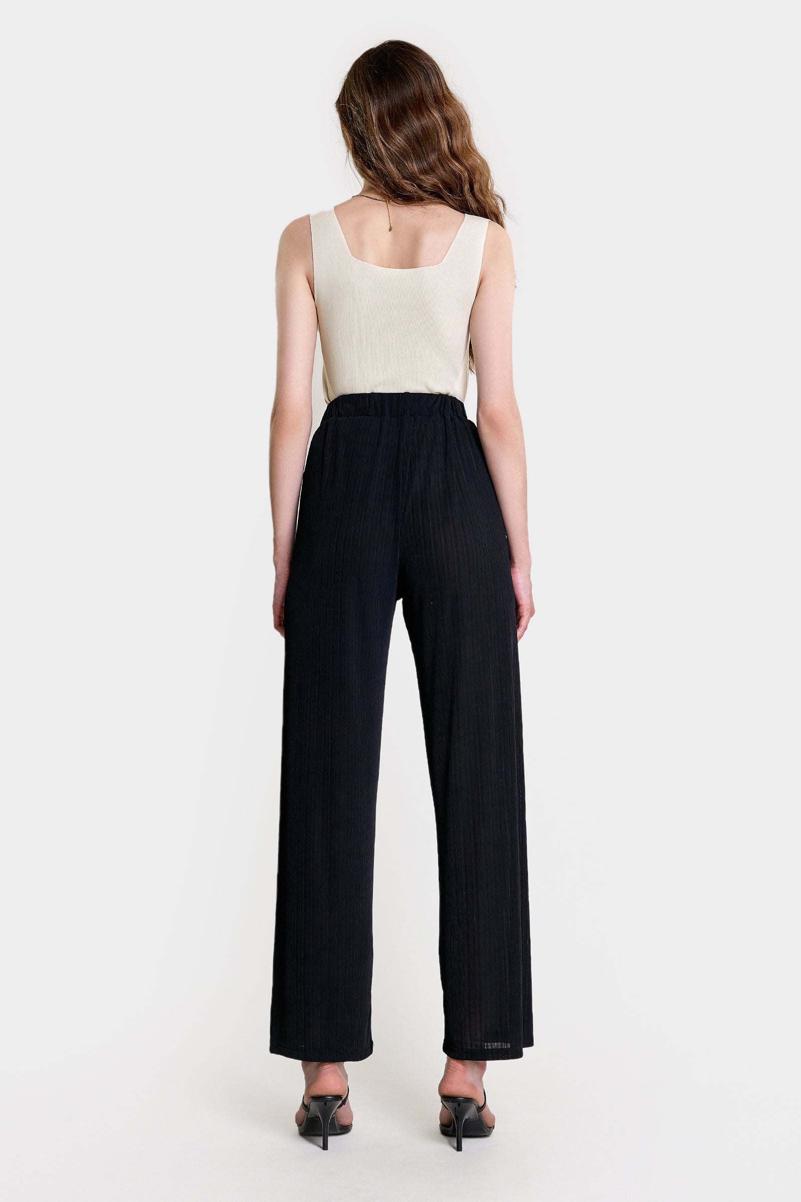 Black Elasticated Waist Pants