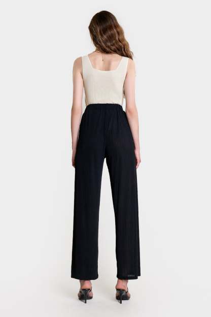 Black Elasticated Waist Pants