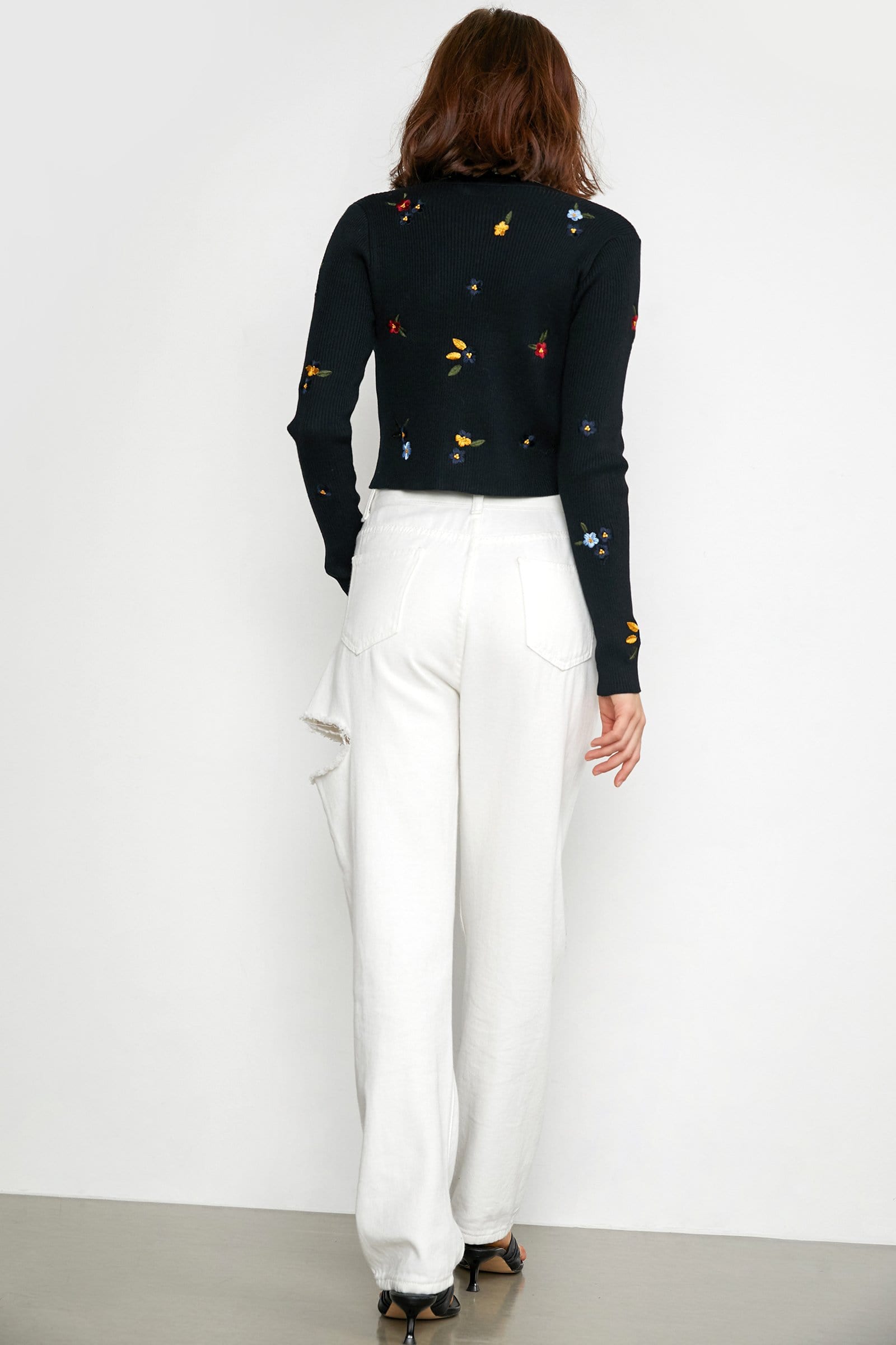 Gillespie Black Contrast Trim Cardigan
