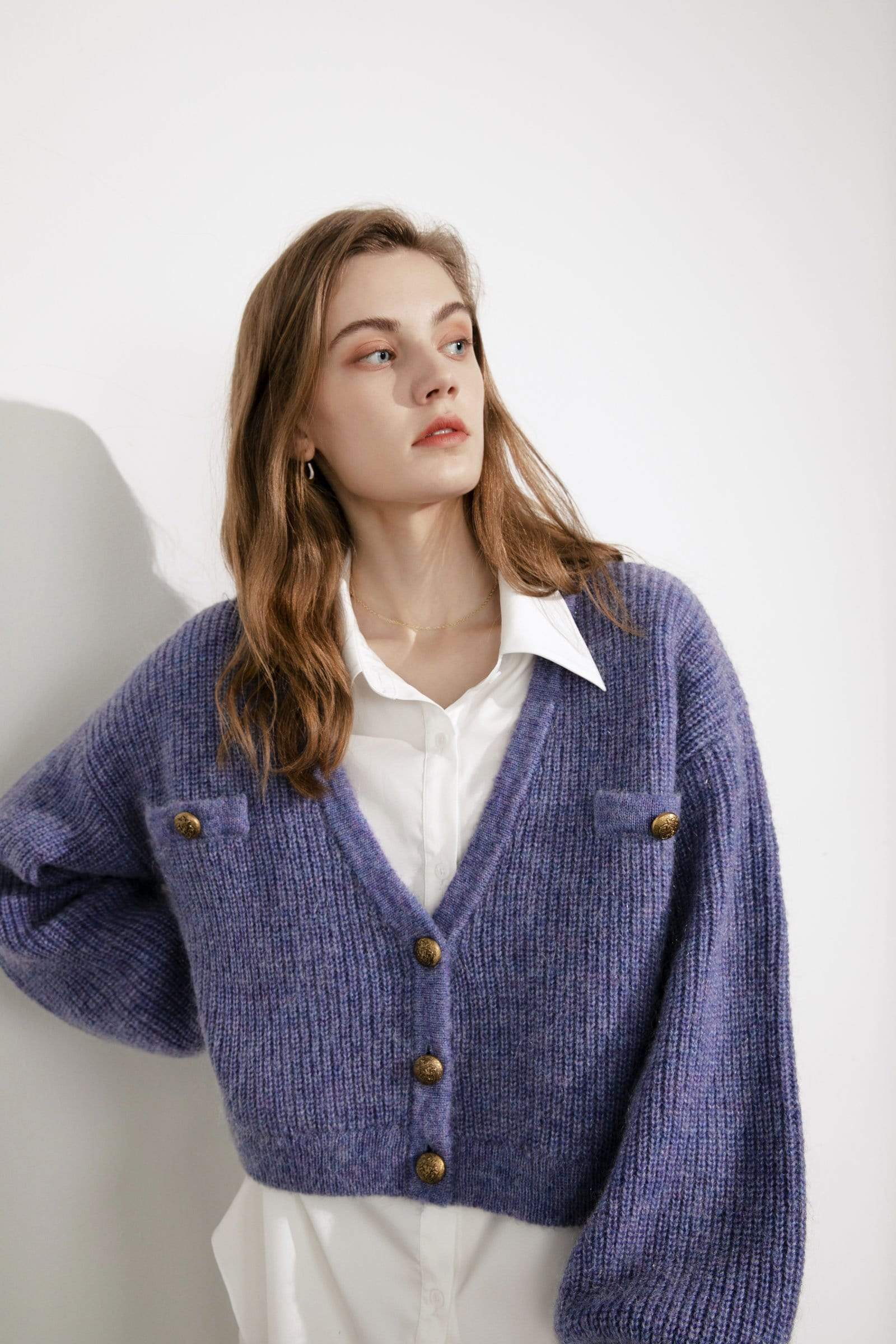 Elsie Purple Oversized Cardigan