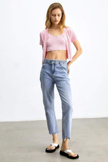 Athena Pink Short Sleeve Button Cardigan Set