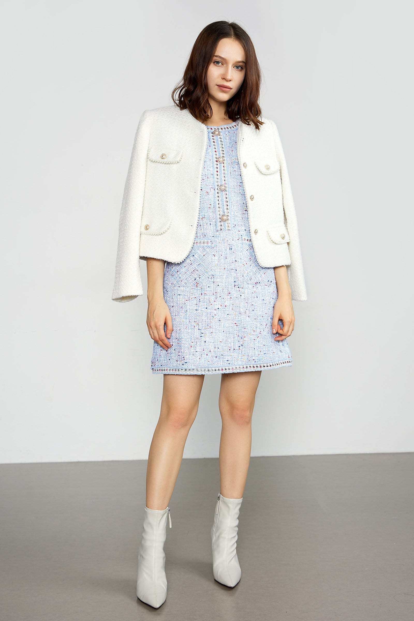 April Ivory Button Up Jacket
