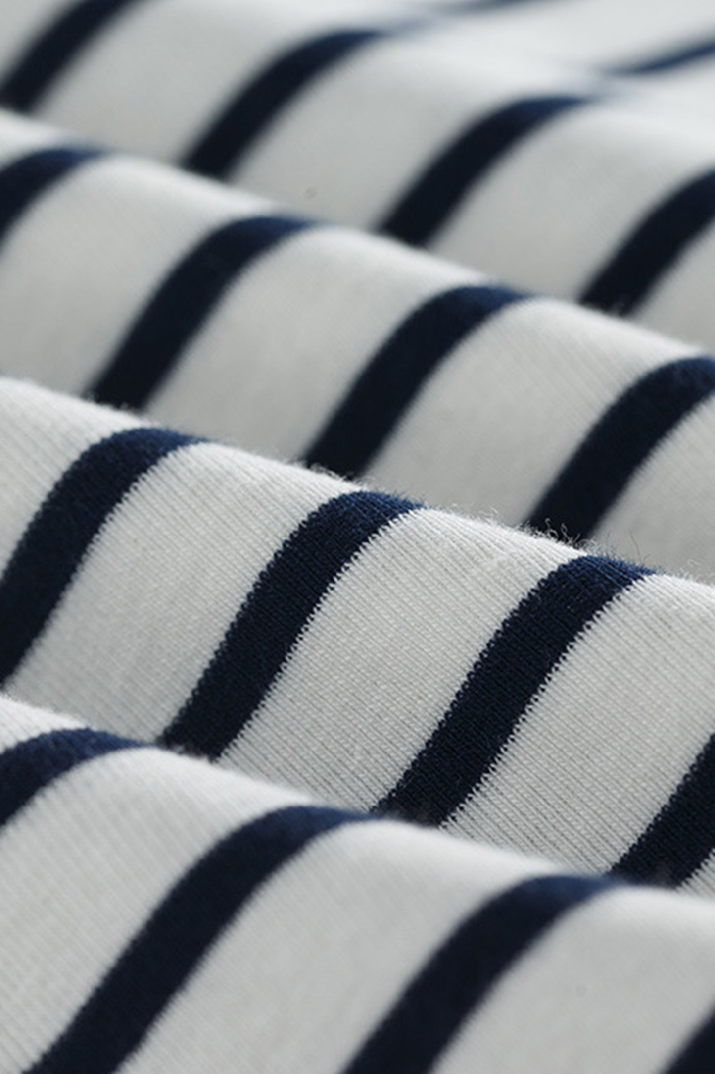 White Striped Square Neck T-Shirt