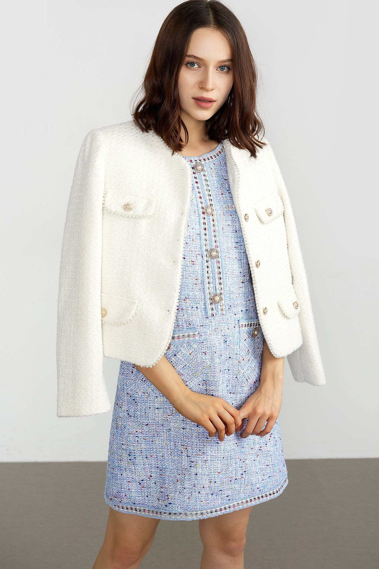 April Ivory Button Up Jacket