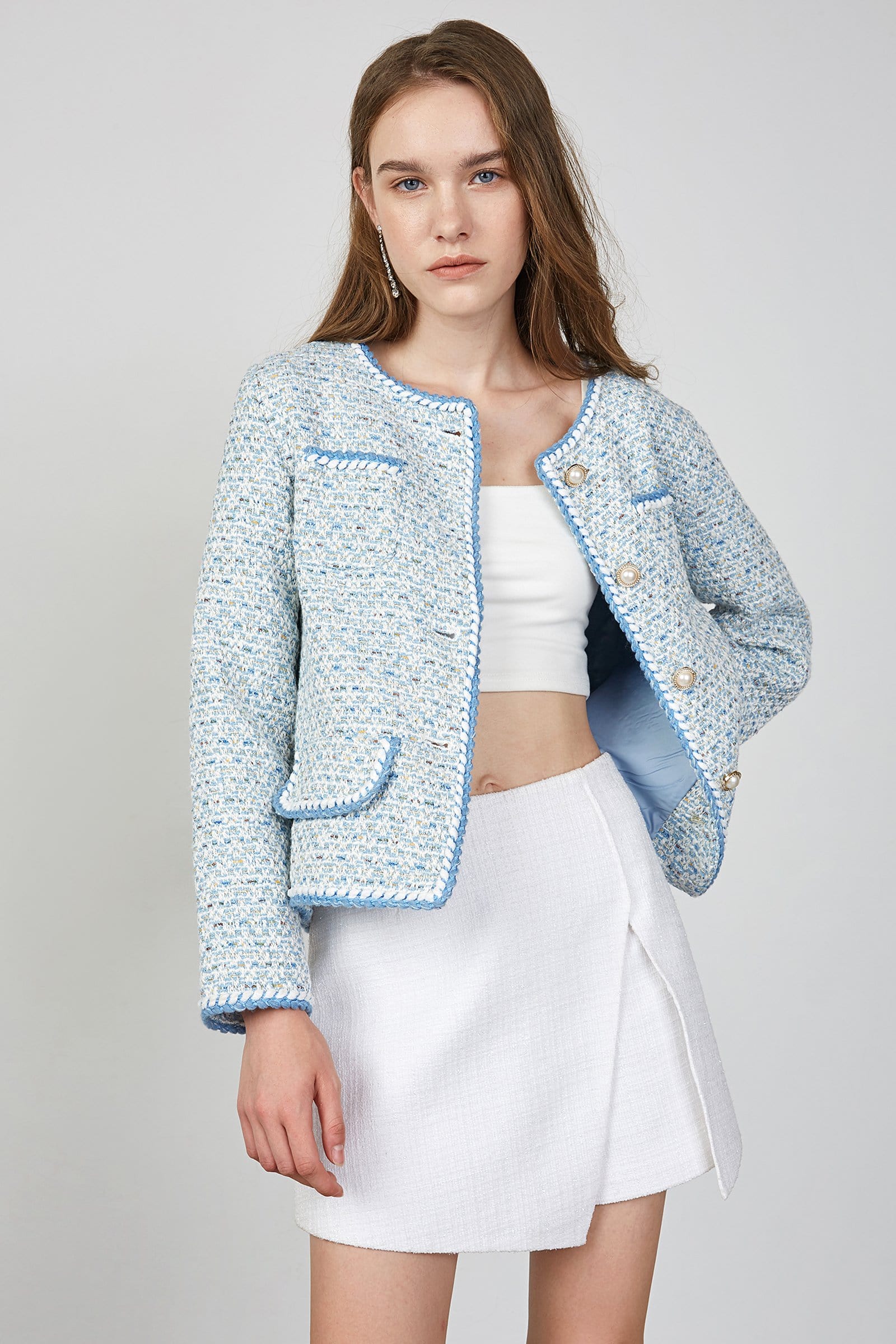 Allister Sky Blue Button-Up Jacket