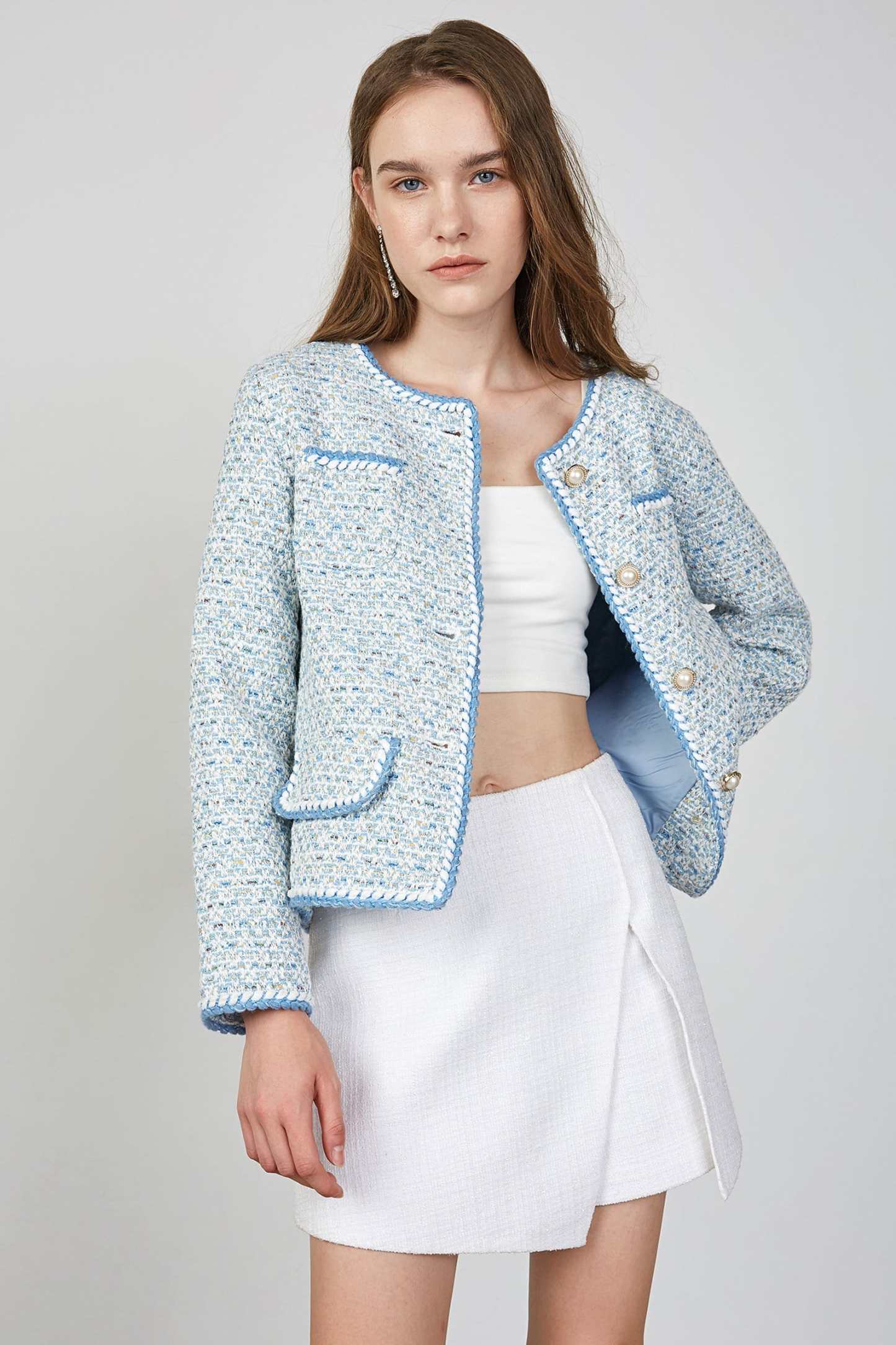 Allister Sky Blue Button-Up Jacket