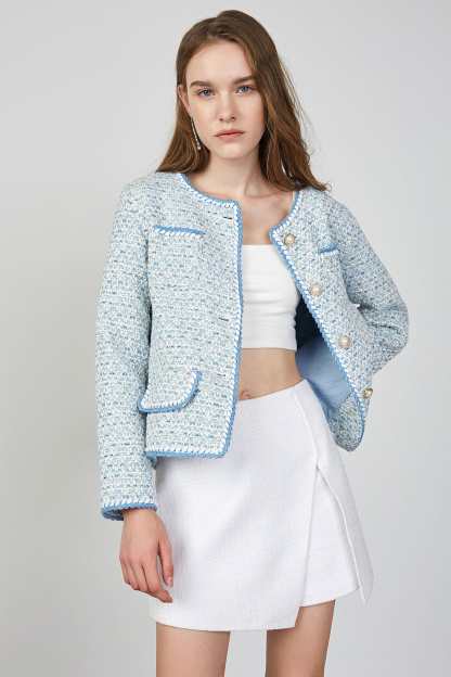 Allister Sky Blue Button-Up Jacket