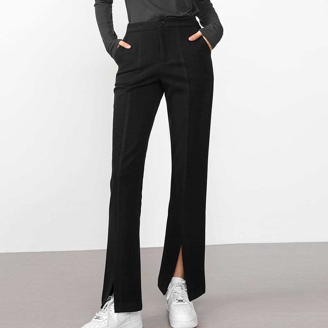 Ebrill Black Straight Leg Pants