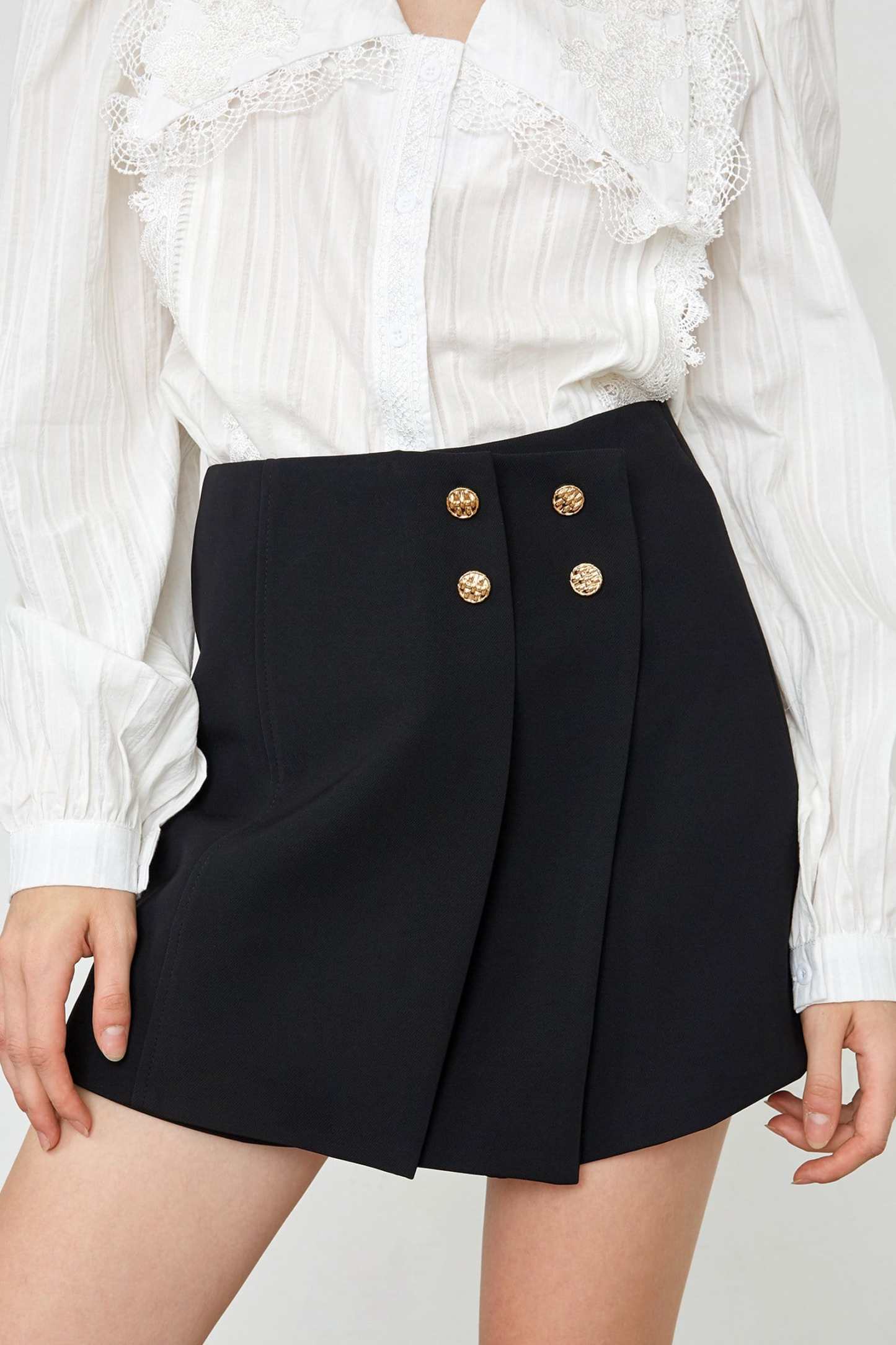 Brystol Black Asymmetrical Skirt