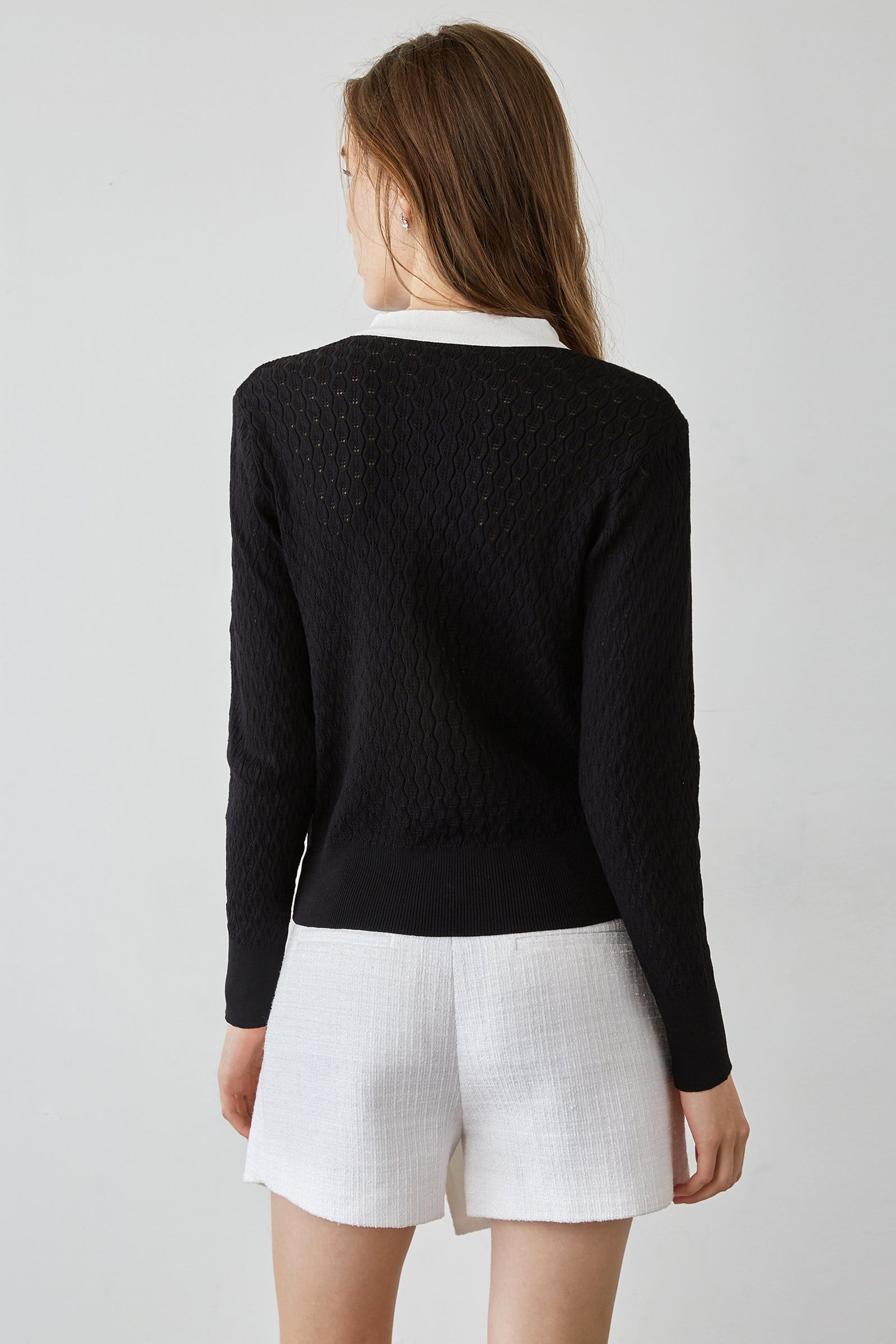Ashtyn Black Contrast Cardigan