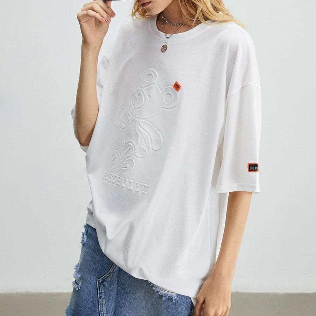 Juniper Oversized White T-Shirt-J.ING