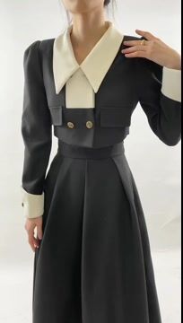 Black High-Waisted A Line Midi Skirt