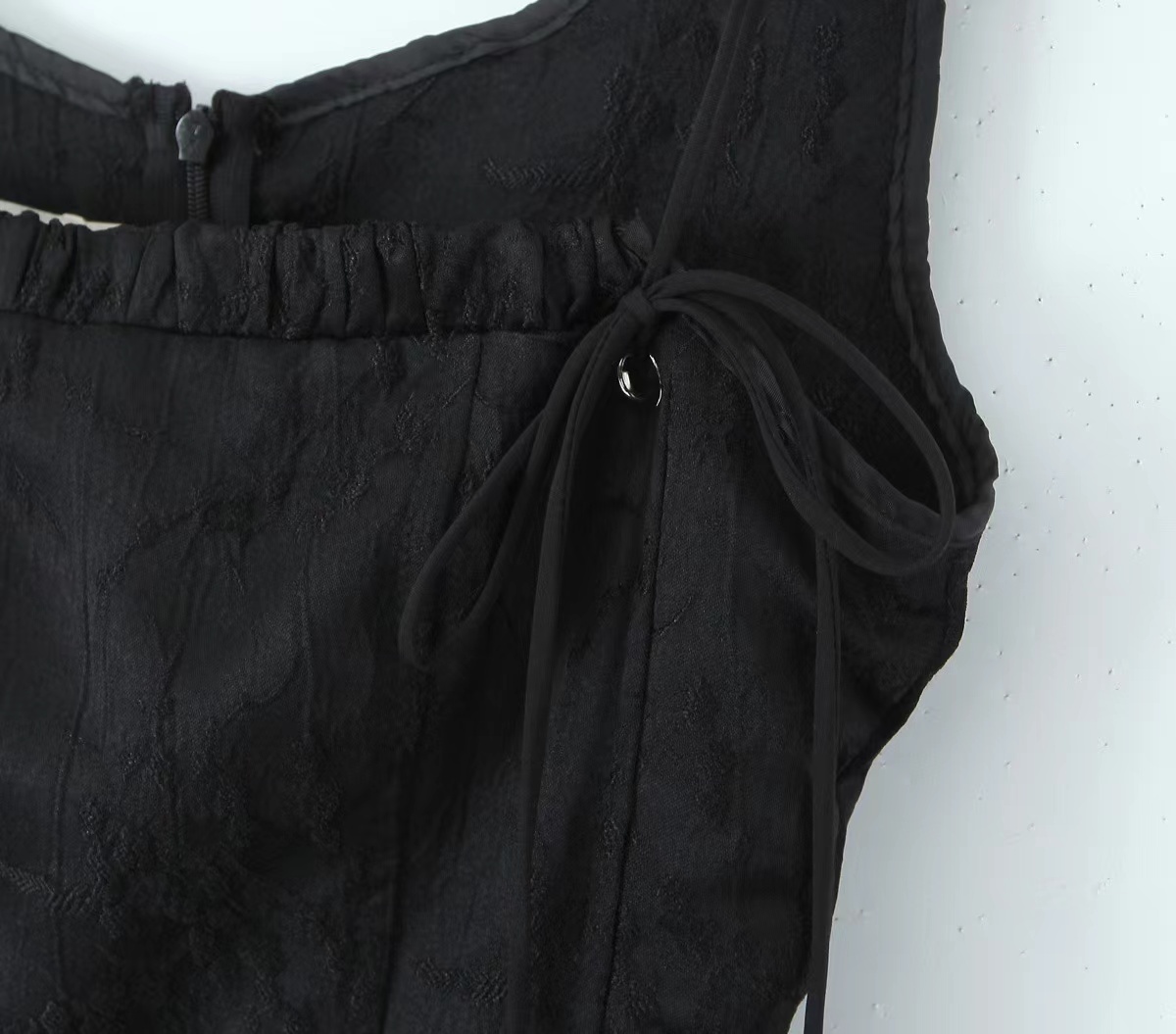 Retro Waist Sexy Princess Wind Jacquard Dress Temperament Elegant Short Dress