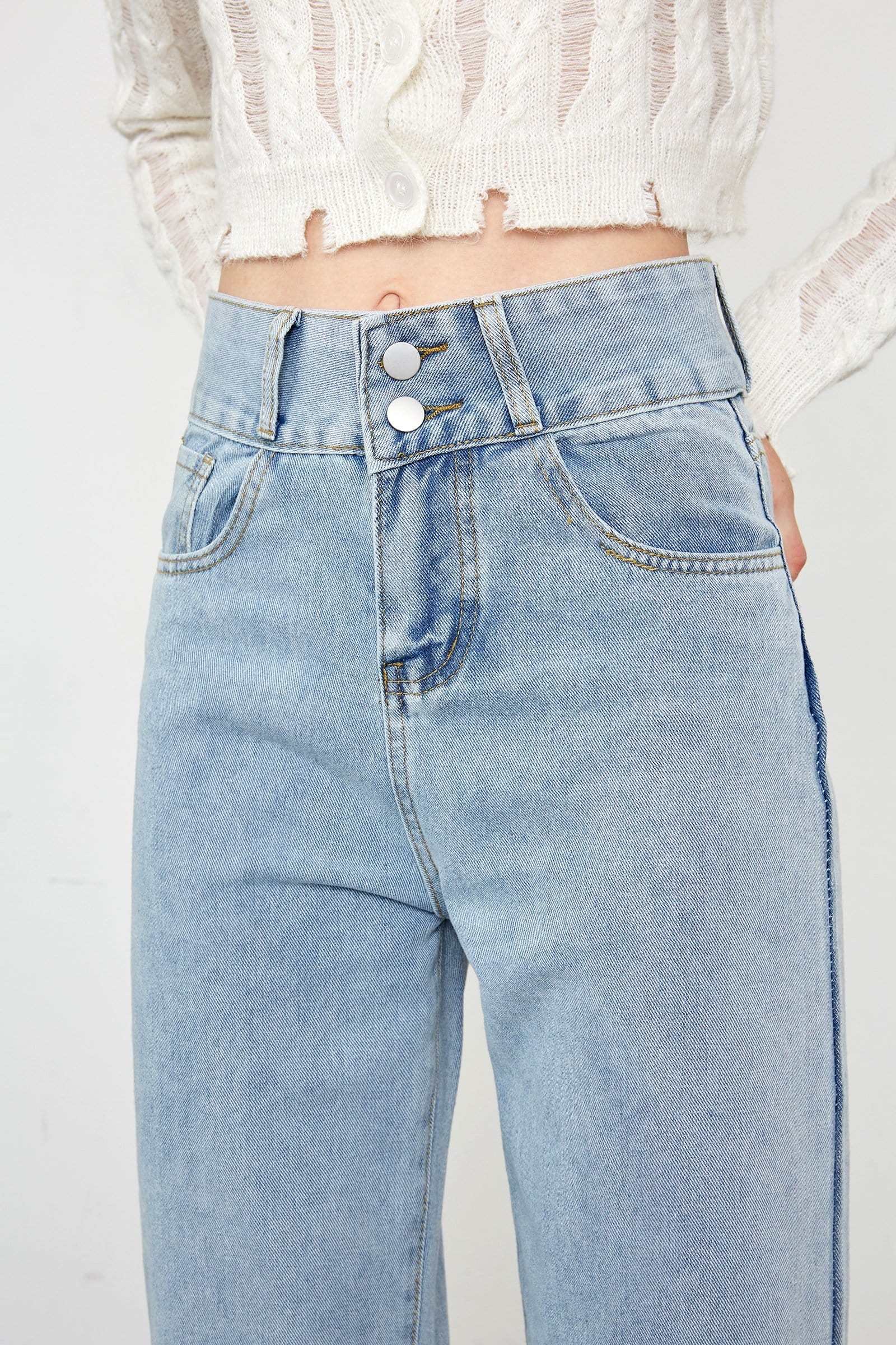 Auria Light Blue Ankle Jeans