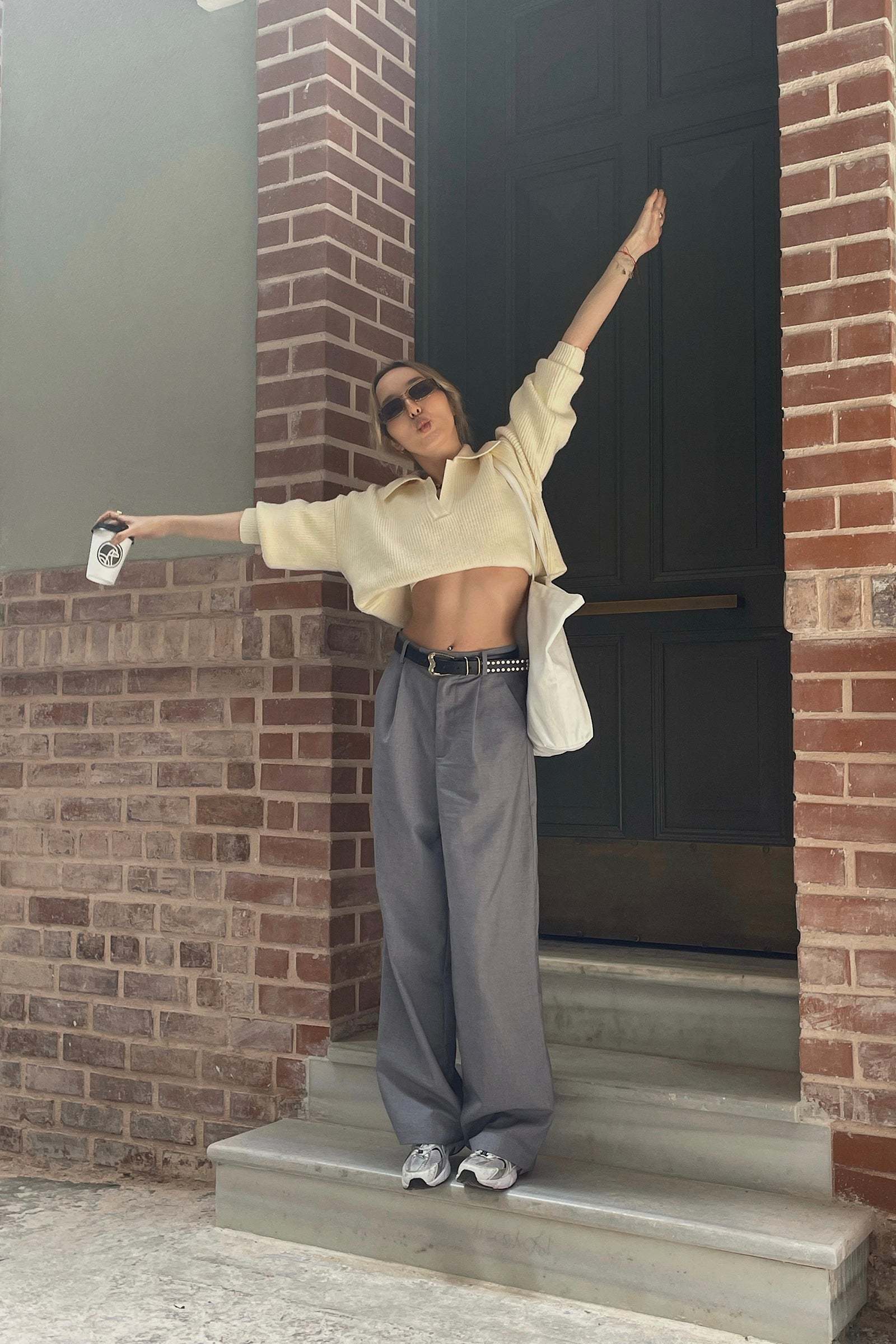 Business Essential Grey Wide Slacks