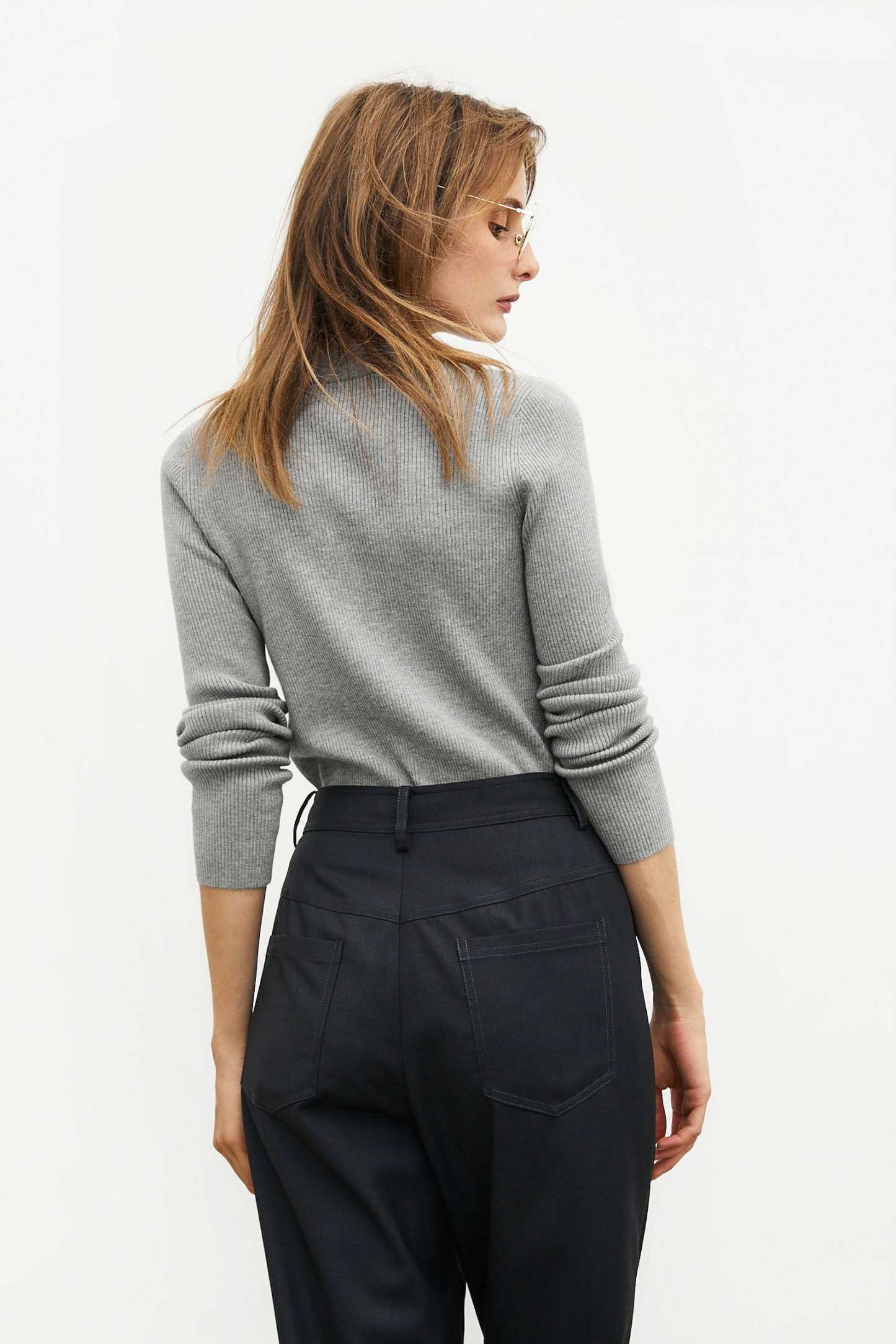 Grey Button-Up Cardigan